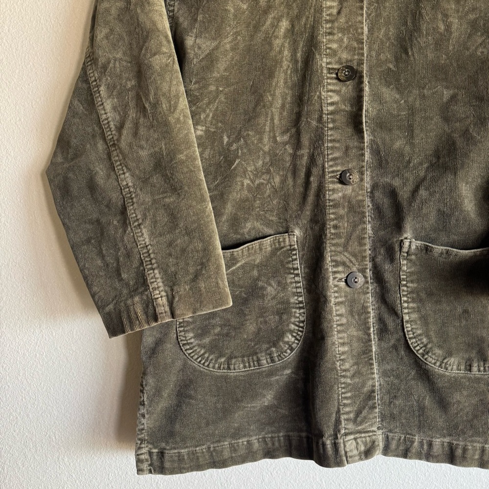 FDJ French Dressing Jeanswear Vintage Olive Green Corduroy Shacket and Pant Set - Picture 4 of 11